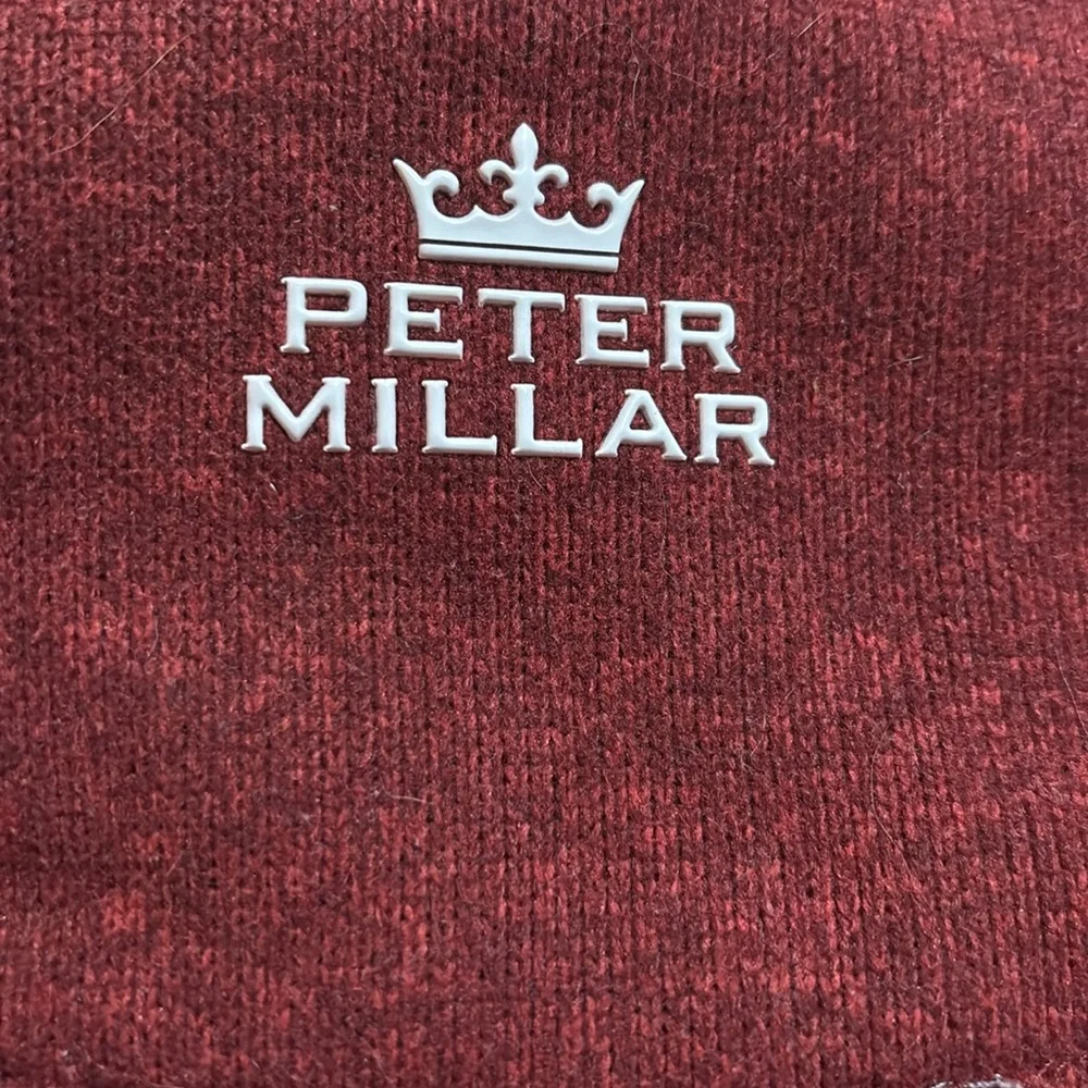 Peter Millar Burgundy Fleece Vest collaboration‎ with Willie Watson